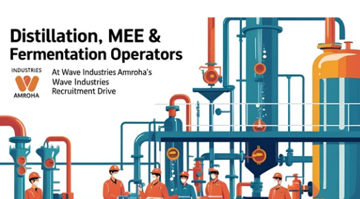 Urgent Hiring at Wave Industries Amroha – Distillery Operator Jobs for 12th Pass