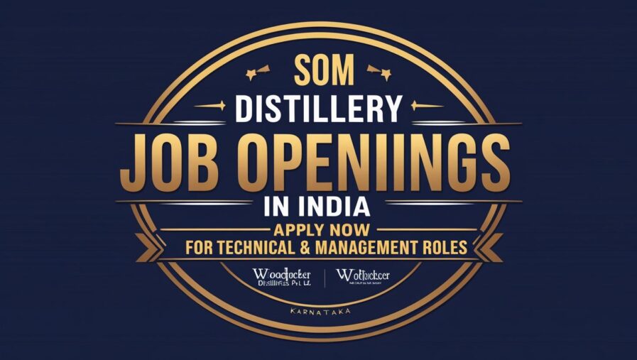 Latest Distillery Job Openings in India – Apply Now for Technical & Management Roles. SOM Distilleries Pvt Ltd (Madhya Pradesh) and Woodpecker Distilleries & Breweries Pvt Ltd (Karnataka)