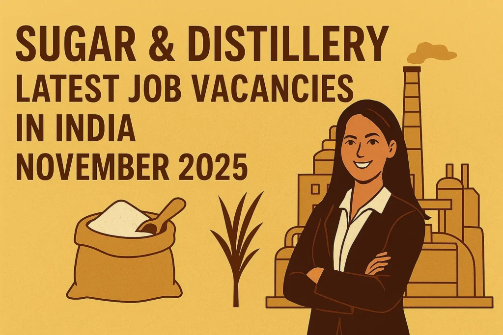Sugar & Distillery Latest Job Vacancies in India