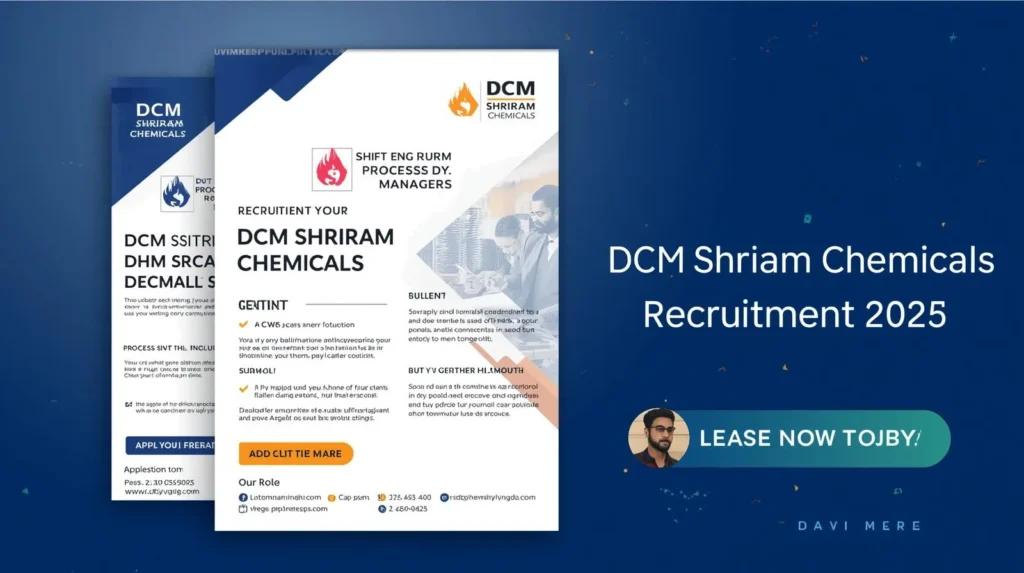 DCM Shriram Chemicals Recruitment 2025 – Shift Eng CS_DCS _ Process Dy. Manager Role