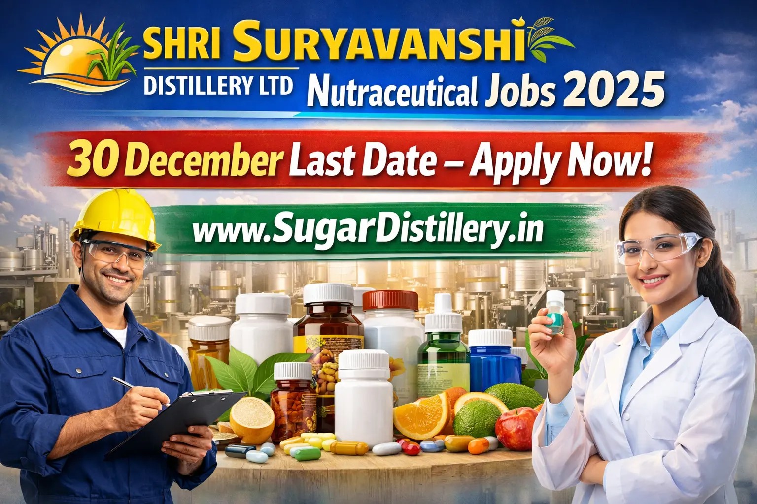 Shri Suryavanshi Nutraceutical Jobs 2025 – Operator, Engineer & Admin Posts