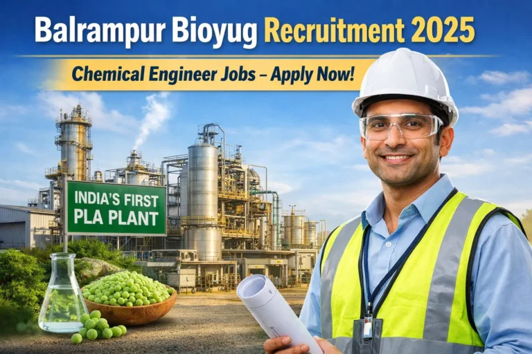 Balrampur Bioyug Recruitment 2025 – Chemical Engineer Jobs Apply