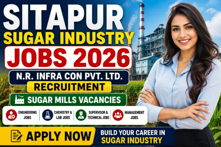 Sitapur Sugar Industry Jobs 2026 | N.R. Infra Con Pvt. Ltd. Recruitment – Sugar Mills Vacancies