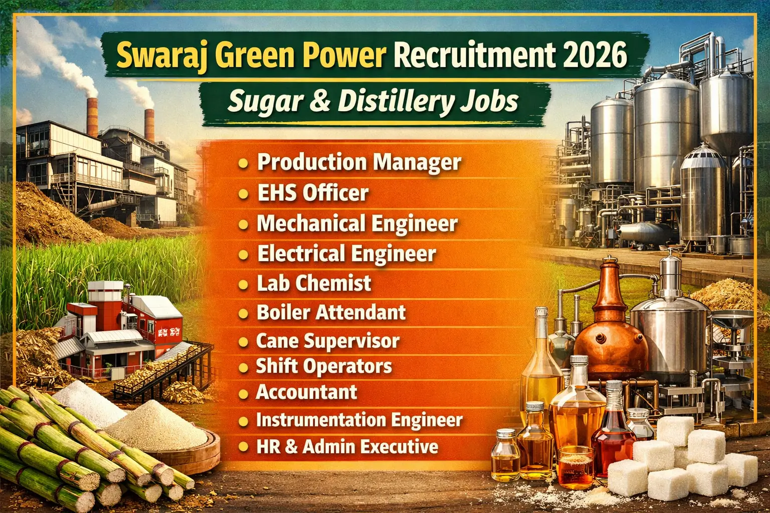 Swaraj Green Power Recruitment 2026: Sugar & Distillery Jobs