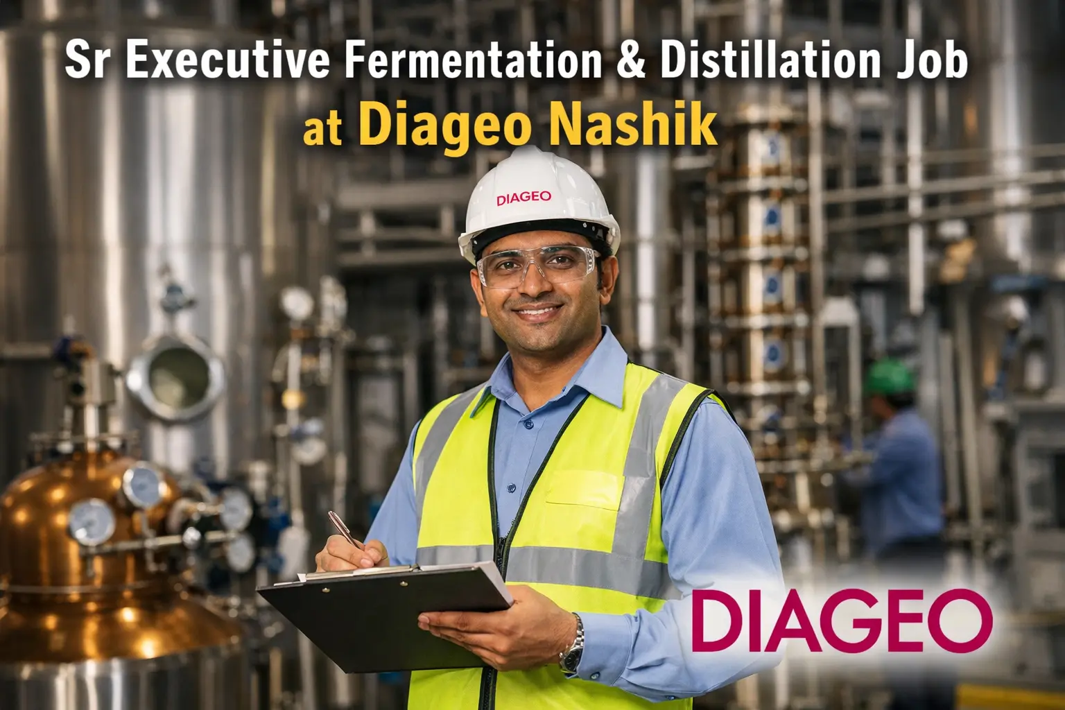 Sr Executive Fermentation & Distillation Job at Diageo Nasik