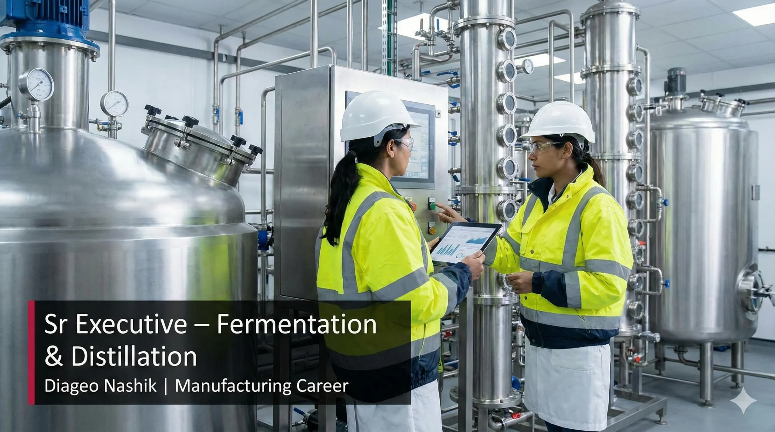 Sr Executive Fermentation & Distillation Job at Diageo Nasik