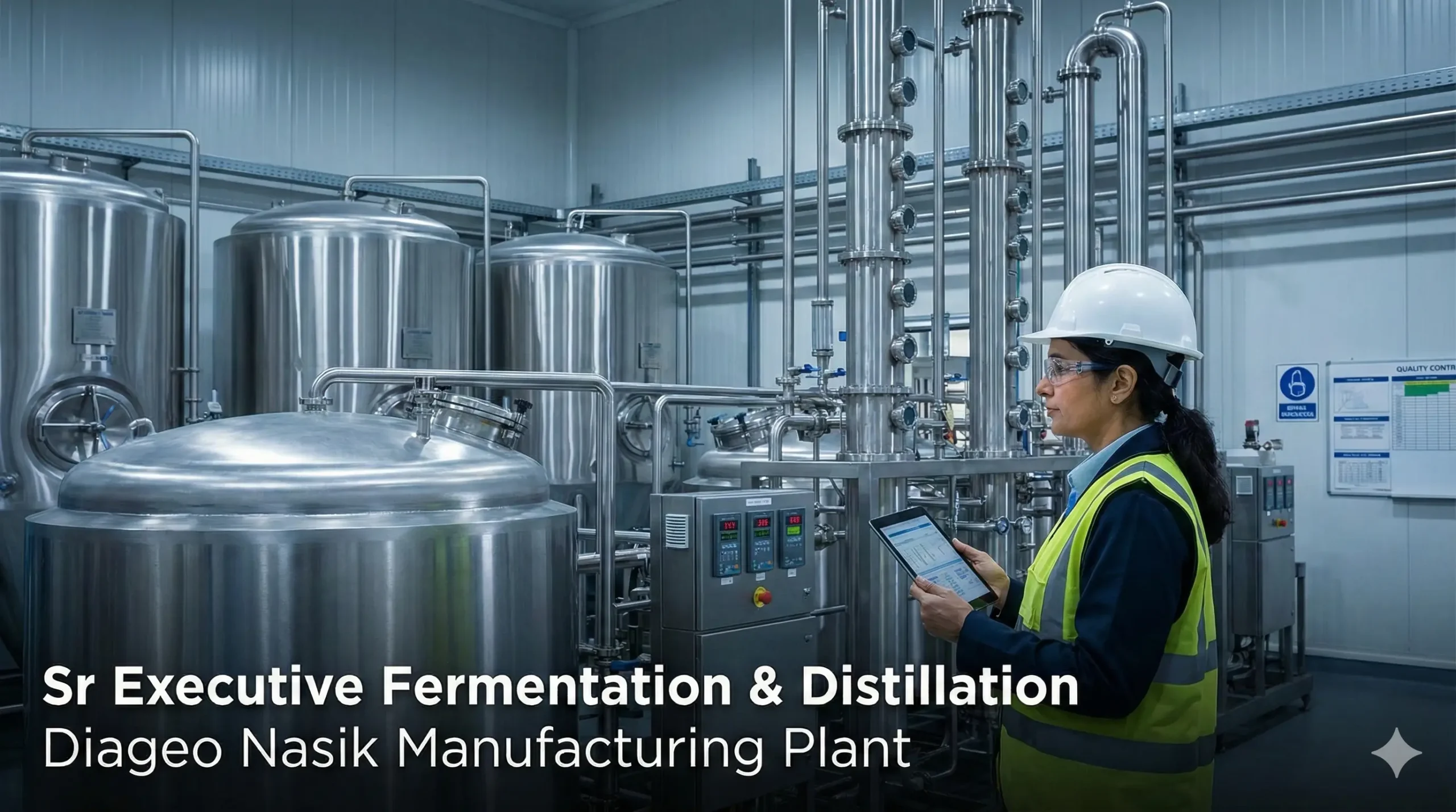 Sr Executive Fermentation & Distillation Job at Diageo Nasik