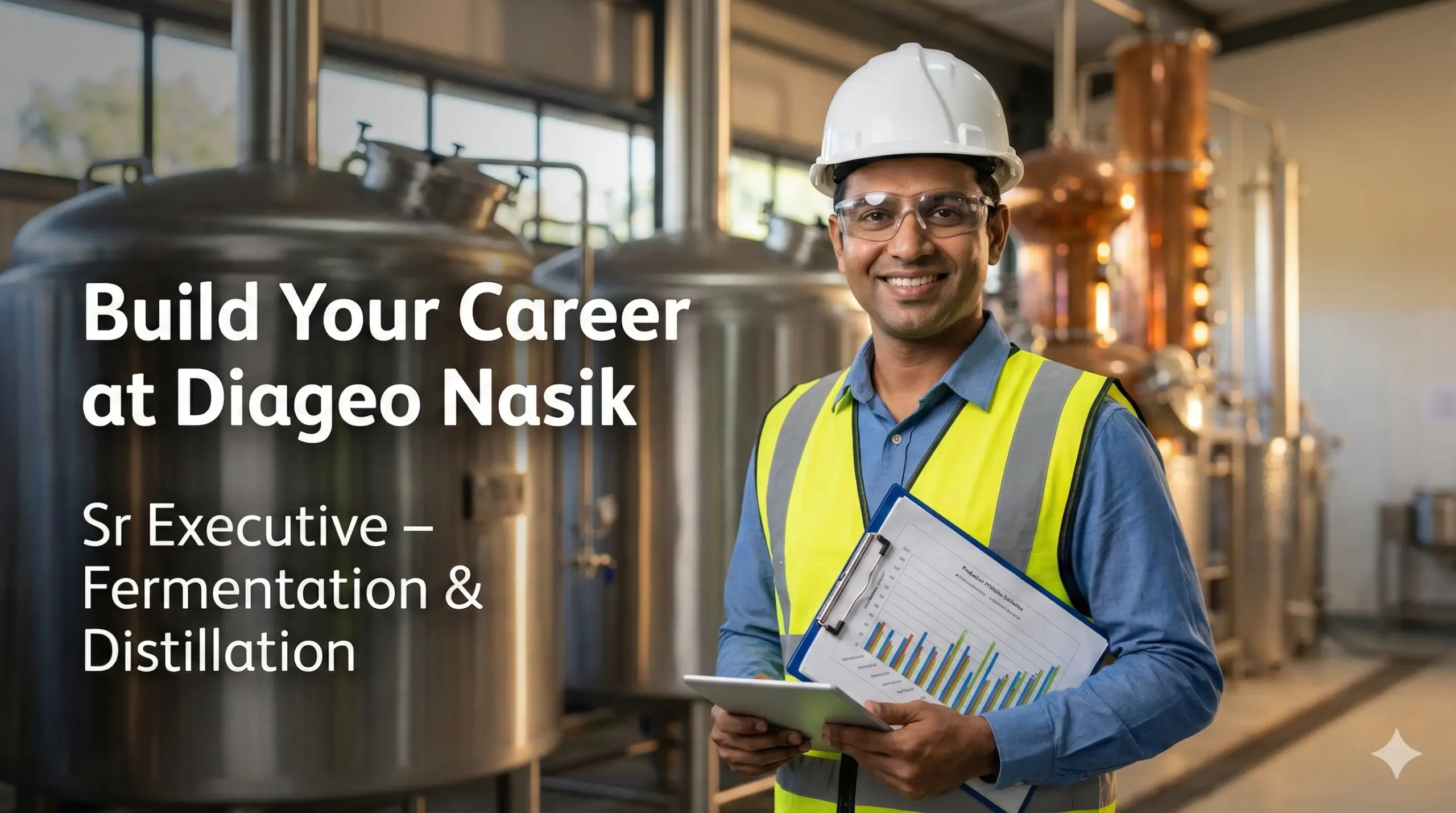 Sr Executive Fermentation & Distillation Job at Diageo Nasik