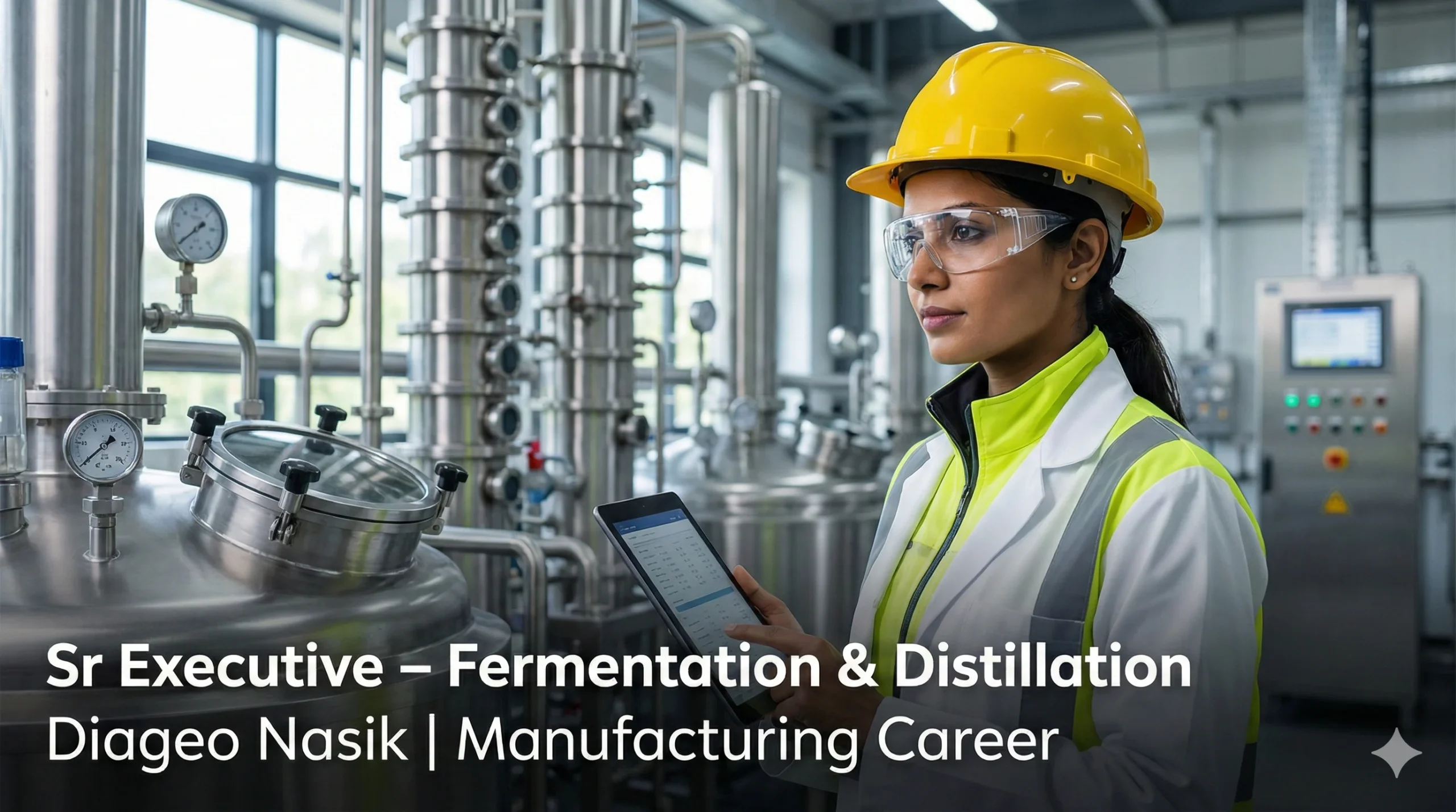 Sr Executive Fermentation & Distillation Job at Diageo Nasik