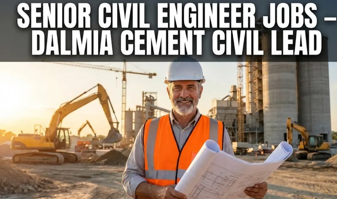 Senior Civil Engineer Jobs in Uttar Pradesh: Dalmia Cement’s Civil Lead Vacancy