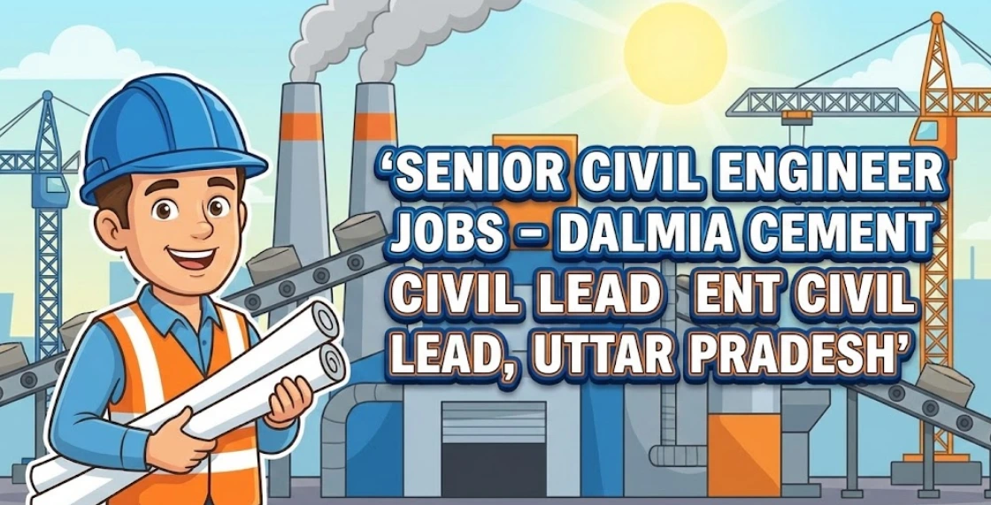 Senior Civil Engineer Jobs in Uttar Pradesh: Dalmia Cement’s Civil Lead Vacancy