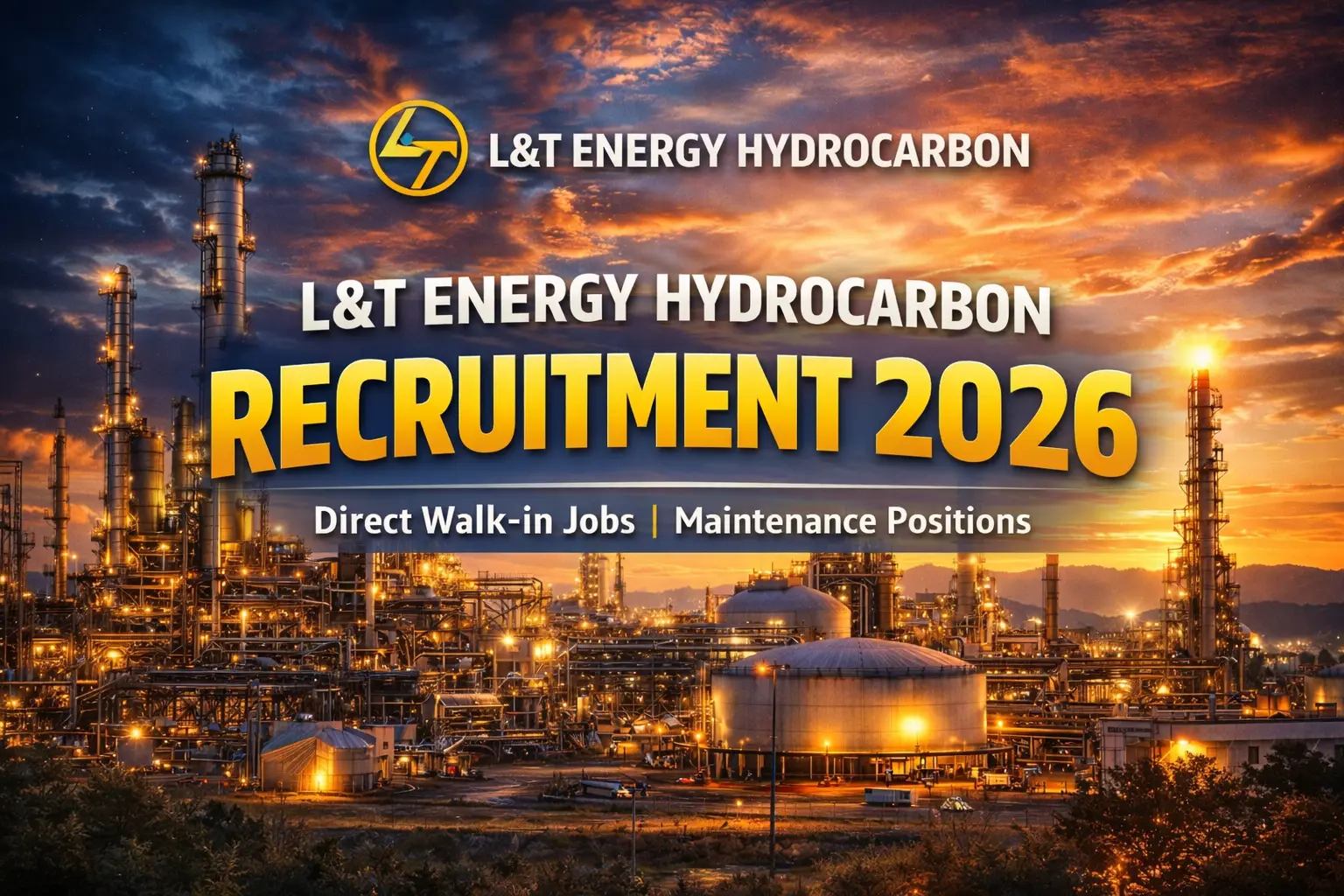 L&T Energy Hydrocarbon Recruitment 2026 - Direct Walk-in Jobs