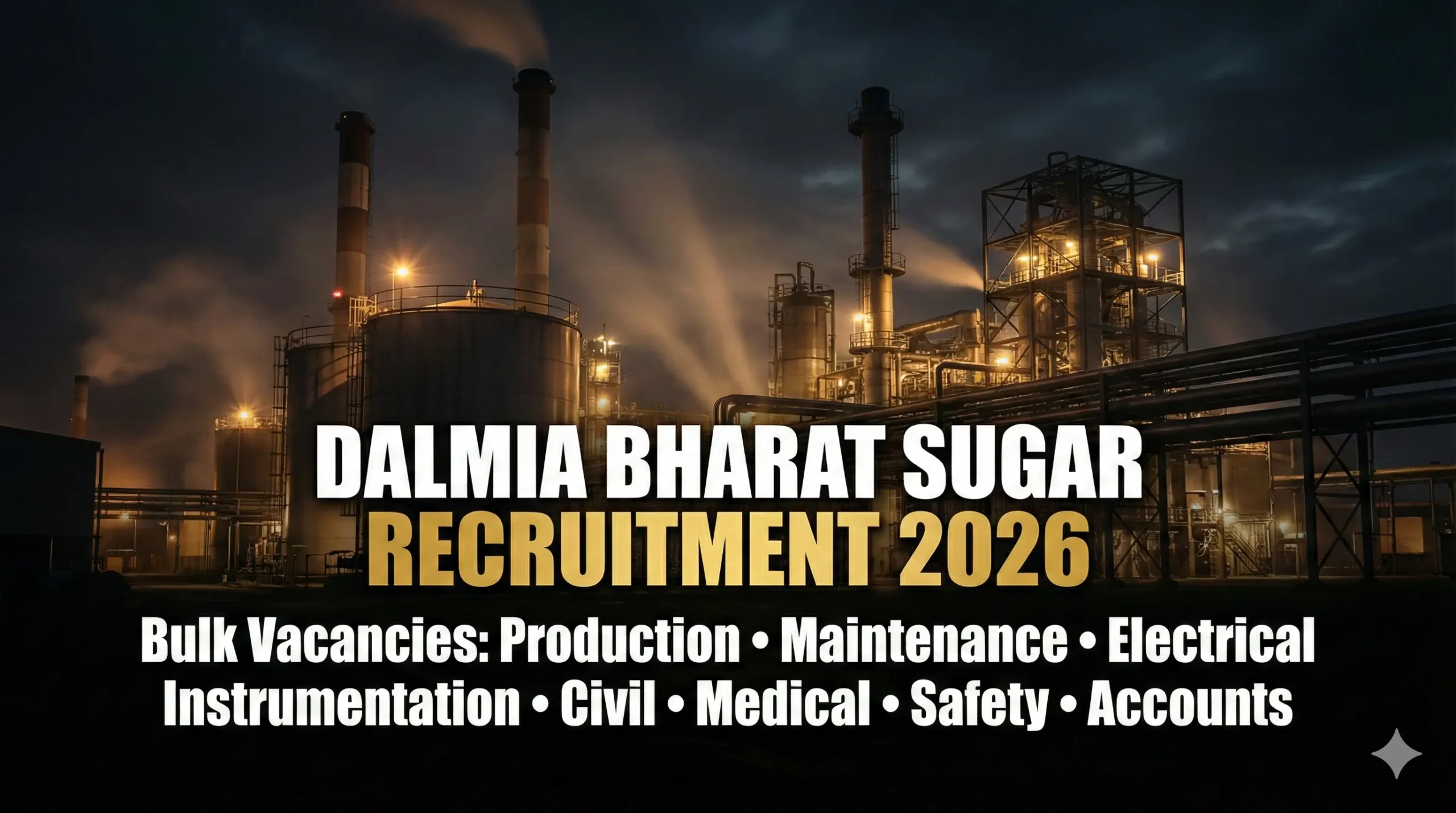 Dalmia Bharat Sugar Jobs 2026 – Apply Online for Sugar & Distillery Vacancies