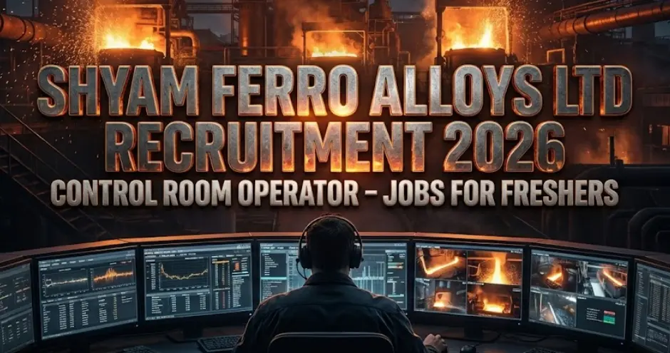 Shyam Ferro Alloys Ltd Recruitment 2026 | Control Room Operator Jobs for Freshers