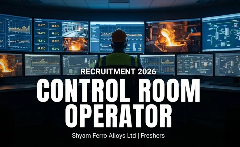 Shyam Ferro Alloys Ltd Recruitment 2026 | Control Room Operator Jobs for Freshers