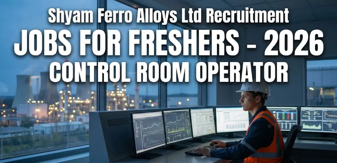 Shyam Ferro Alloys Ltd Recruitment 2026 | Control Room Operator Jobs for Freshers