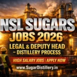 NSL Sugars Ltd Hiring 2026 | Legal & Distillery Vacancies