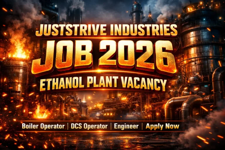 Juststrive Industries Hiring 2026 | Ethanol Plant Jobs Apply