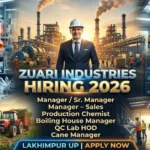 Zuari Industries Manager Jobs 2026 | Lakhimpur UP Apply Now