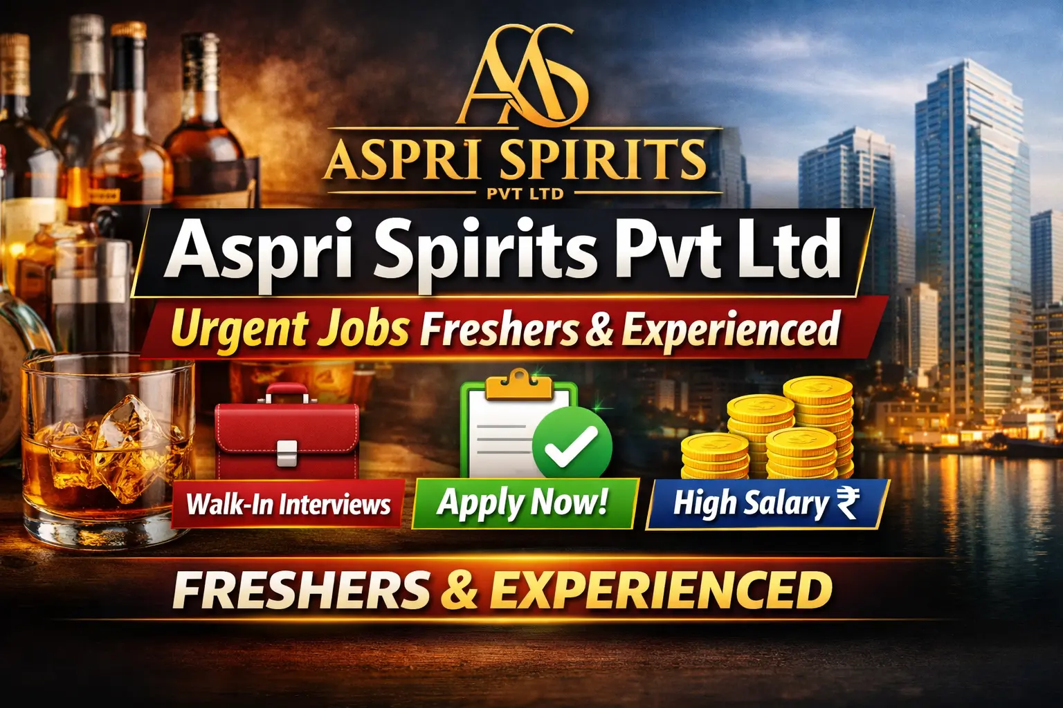 Aspri Spirits Pvt Ltd | Urgent Jobs Freshers & Experienced