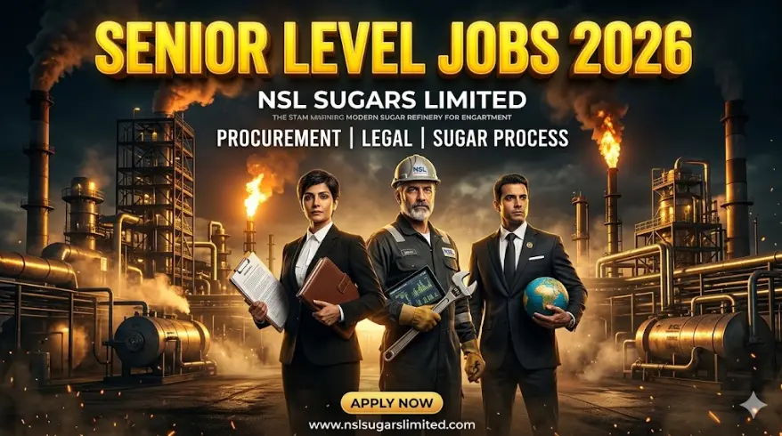 NSL Sugars Urgent Hiring 2026 - Distillery And Sugar Process