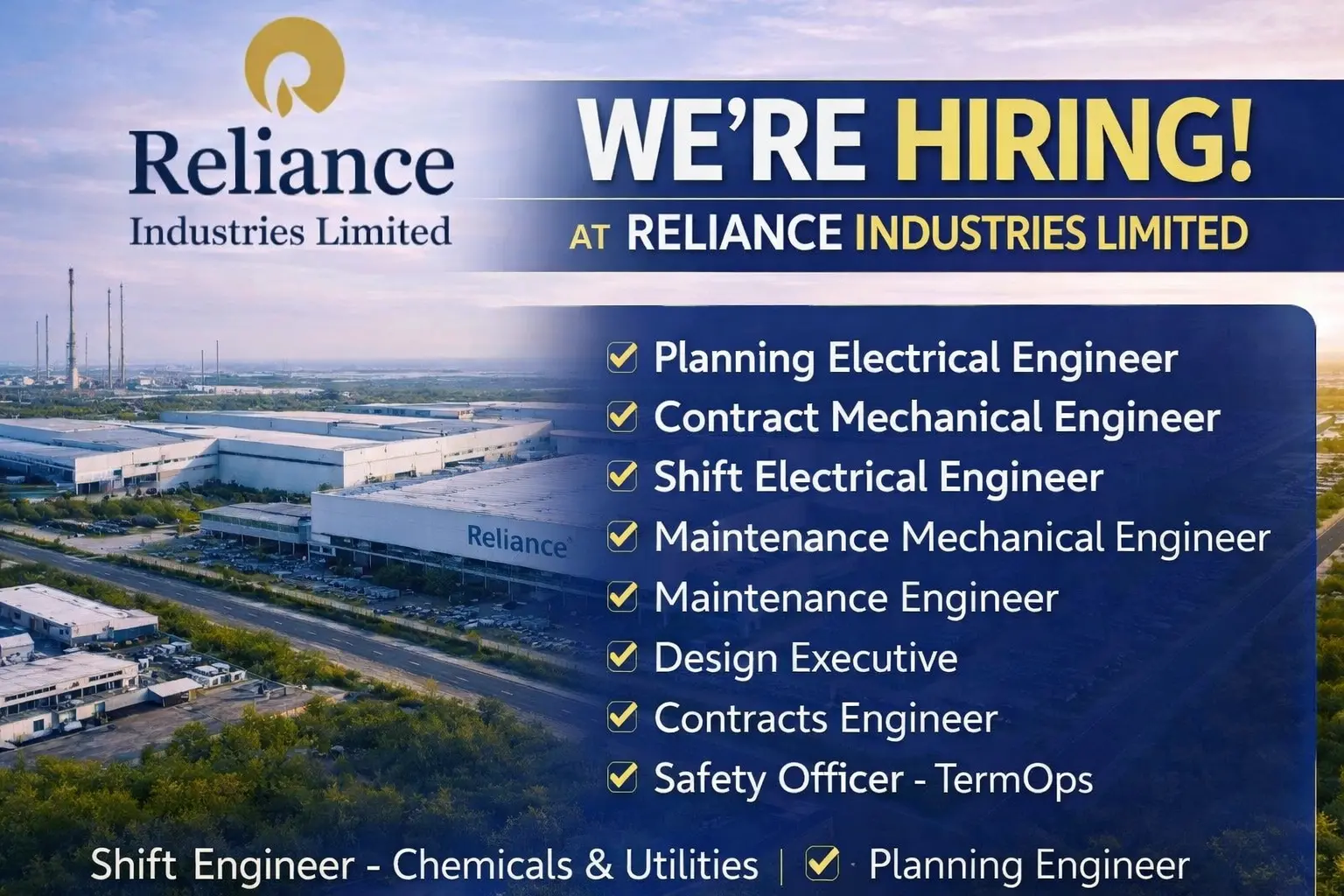 Reliance Industries Jamnagar Recruitment