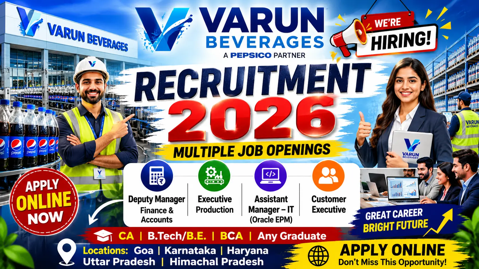 Varun Beverages Recruitment 2026: Apply Online Multiple Jobs