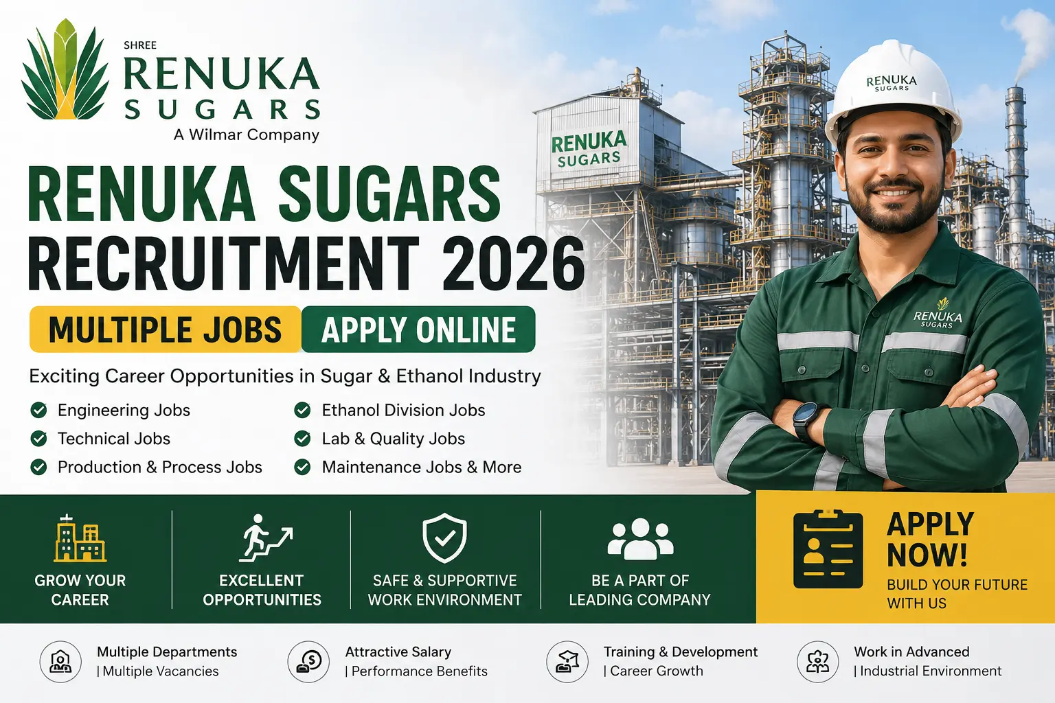 Renuka Sugars Recruitment 2026 | Multiple Jobs Apply Online