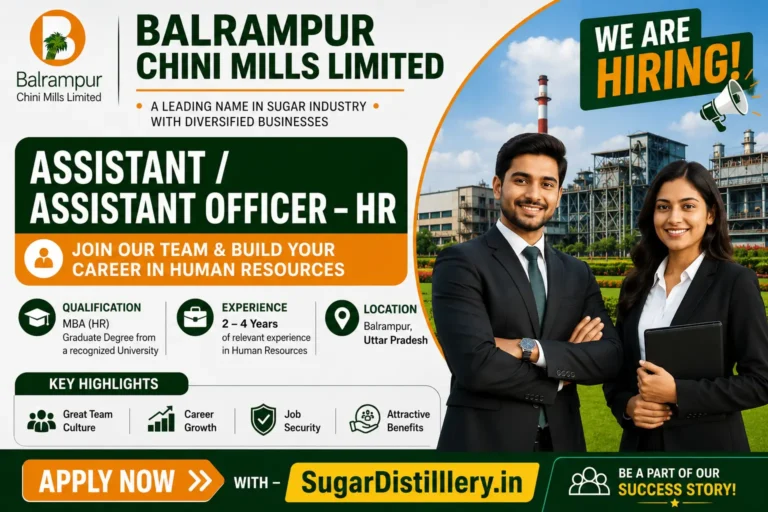 Balrampur Chini Mills Ltd Vacancy 2026 | HR Jobs Apply Now