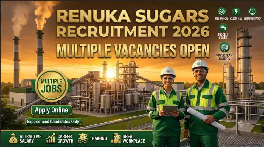Renuka Sugars Recruitment 2026 | Multiple Jobs Apply Online