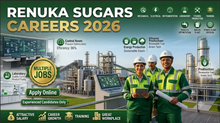 Renuka Sugars Recruitment 2026 | Multiple Jobs Apply Online