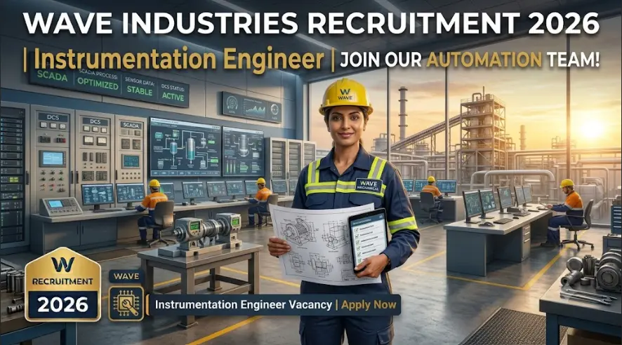 Wave Industries Instrumentation Engineer Recruitment 2026