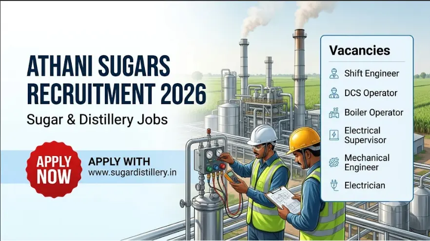 Athani Sugars Recruitment 2026 | Sugar & Distillery Jobs