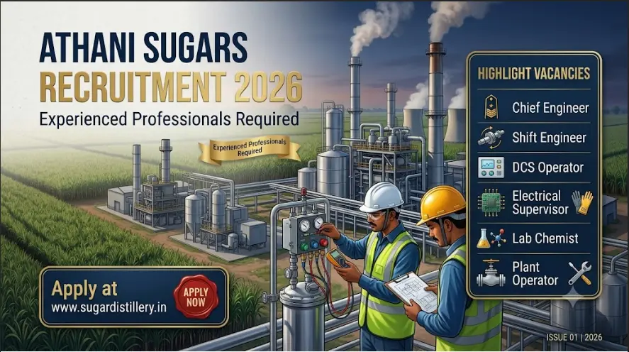 Athani Sugars Recruitment 2026 | Sugar & Distillery Jobs
