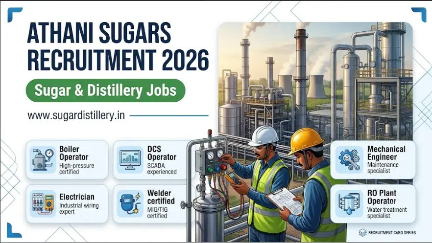 Athani Sugars Recruitment 2026 | Sugar & Distillery Jobs