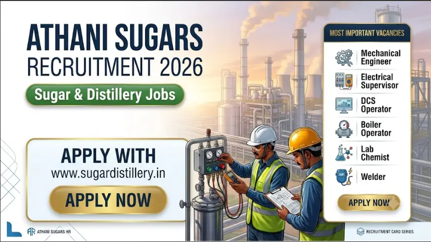 Athani Sugars Recruitment 2026 | Sugar & Distillery Jobs