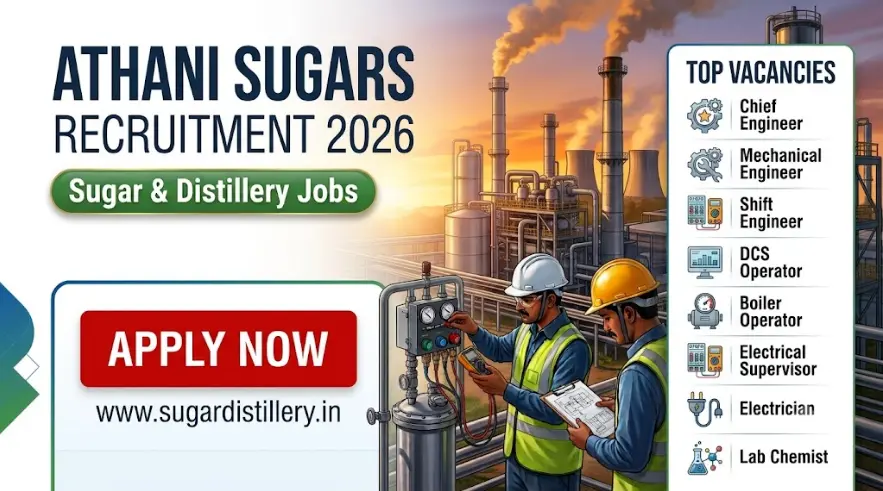 Athani Sugars Recruitment 2026 | Sugar & Distillery Jobs