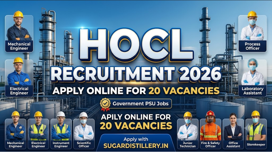 HOCL Recruitment 2026: Apply Online for 20 Vacancies