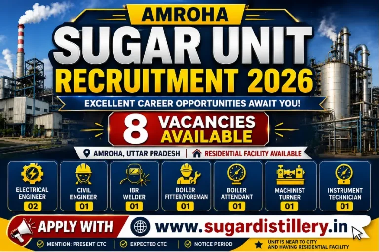 Amroha Sugar Recruitment 2026 | Latest Engineer & ITI Jobs