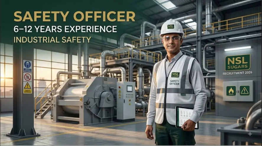 NSL Sugars Recruitment 2026: Great Safety & Finance Jobs