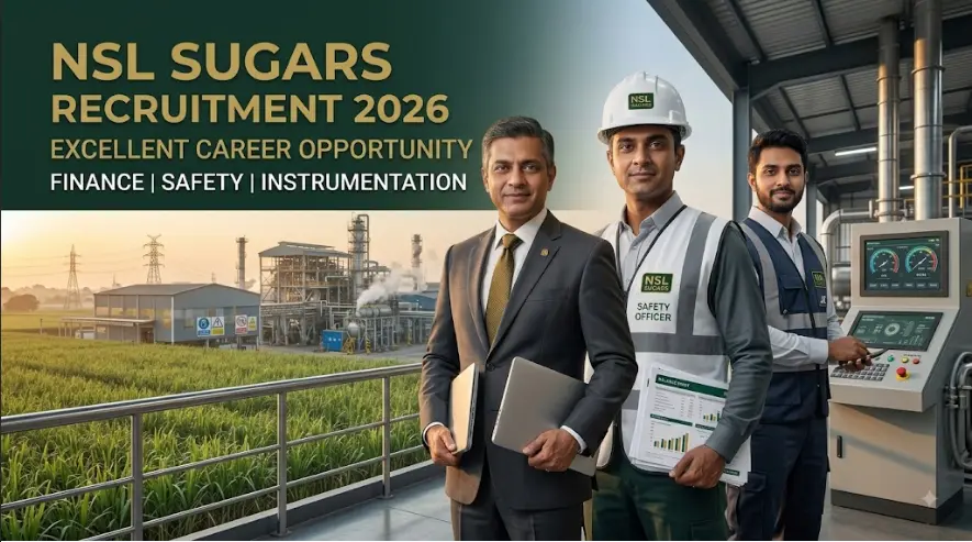 NSL Sugars Recruitment 2026: Great Safety & Finance Jobs