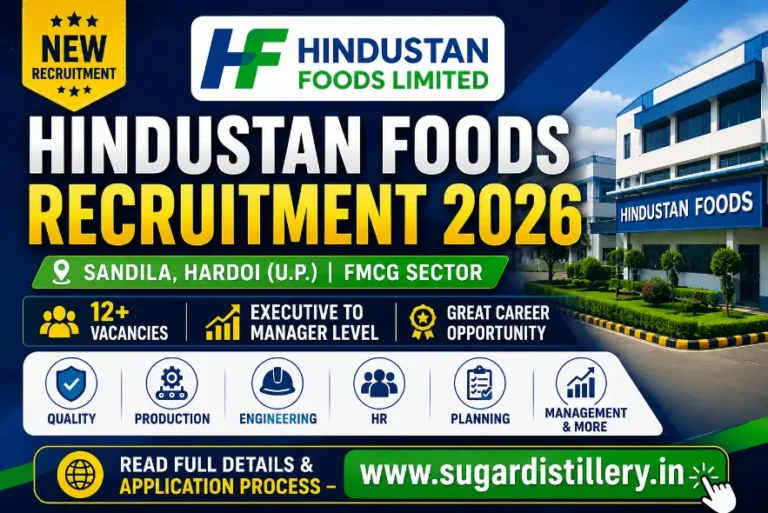 Hindustan Foods Recruitment 2026 jobs in Sandila Hardoi