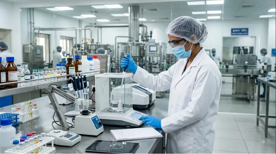 Quality control executive in FMCG manufacturing plant