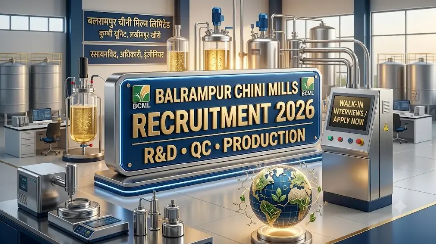 Balrampur Chini Mills Recruitment 2026 for R&D, QC and Plant Jobs