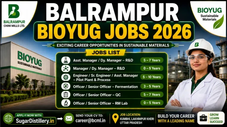 Balrampur Bioyug Jobs 2026: R&D, QC & Engineer Jobs