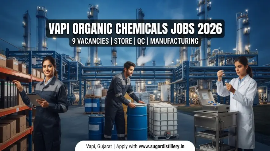 Vapi Organic Chemicals Jobs 2026: Store Executive, Store Assistant & QC Chemist Vacancy