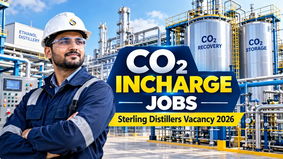 Sterling Distillers CO2 Incharge Jobs 2026 in distillery plant