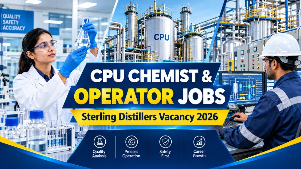 Sterling Distillers CPU Chemist and CPU Operator Jobs 2026