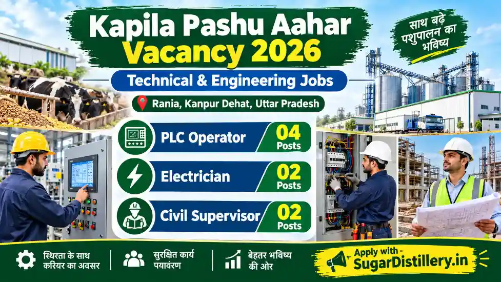 Kapila Pashu Aahar Vacancy 2026 PLC Operator Electrician Civil Supervisor jobs