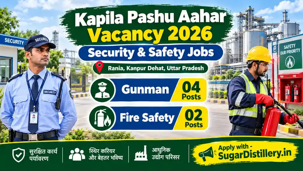 Kapila Pashu Aahar Vacancy 2026 Gunman Fire Safety jobs Rania
